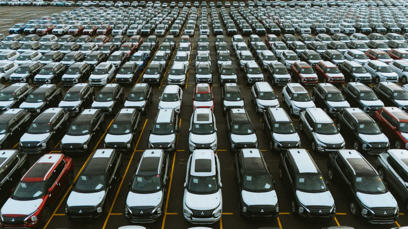Autoabstellplatz von oben.