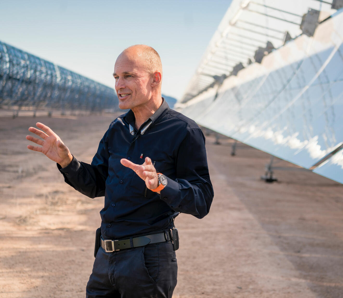 Betrand Piccard im Gespräch.