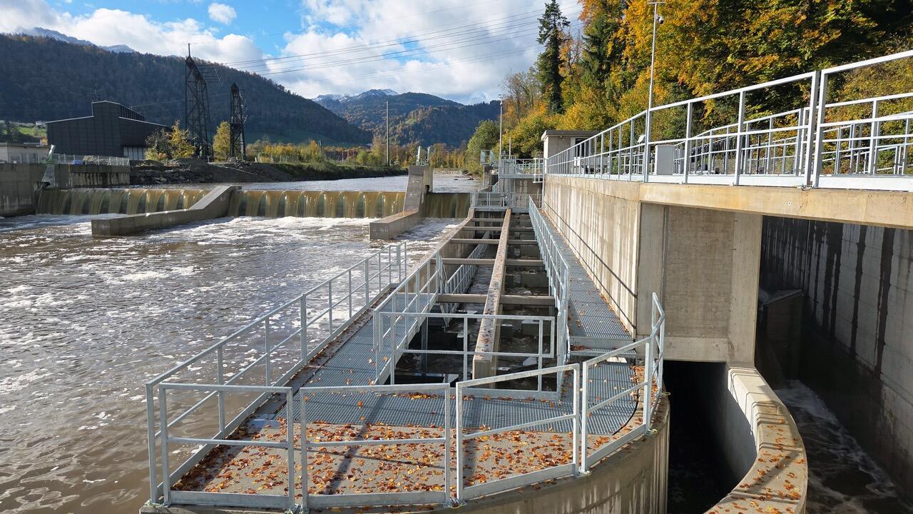 Das neue Wahr des Kraftwerks Emmenweid.