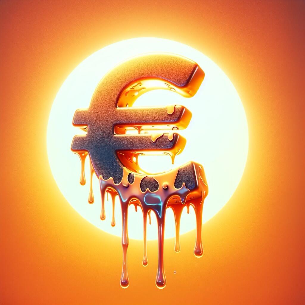 schmelzendes Euro-Zeichen