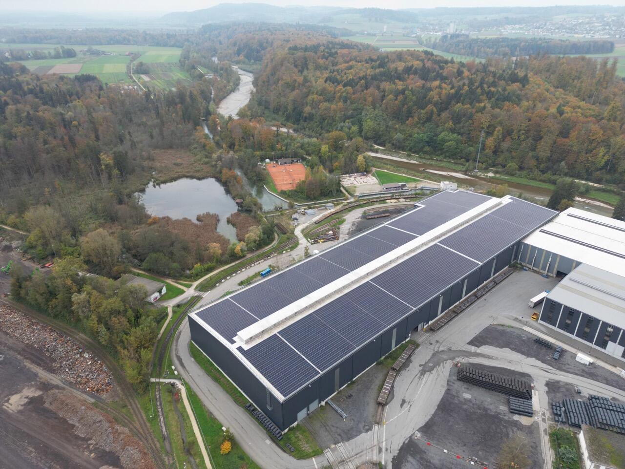 AEW-Anlage auf Stahl Gerlafingen.
