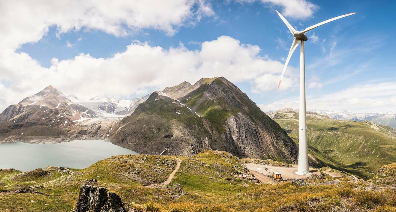 Alamy / Gettyimage Der Windpark von Gries im Obergoms ist eine der wenigen Windenergieanlagen in der Schweiz – obwohl es viele gute Standorte gäbe.