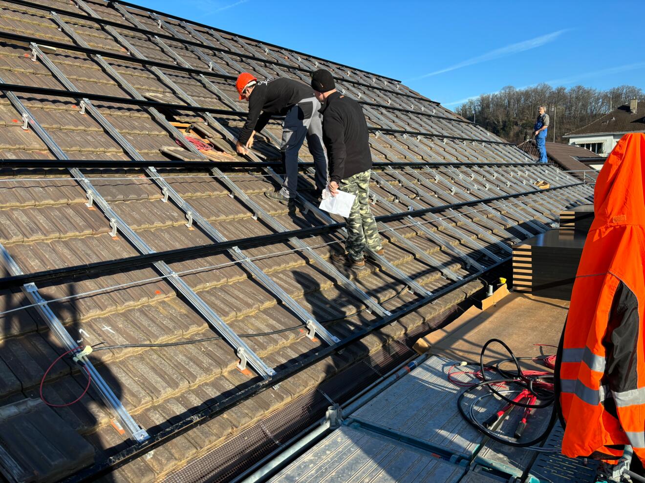 Solarbauer bei der Arbeit.