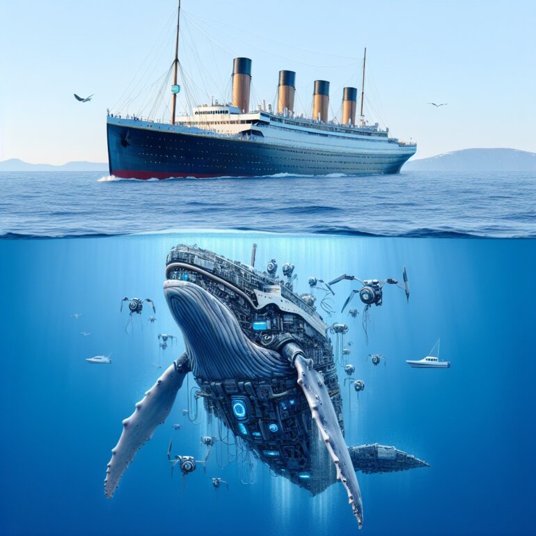 Symbolbild: Angriff des Wals auf die Titanic