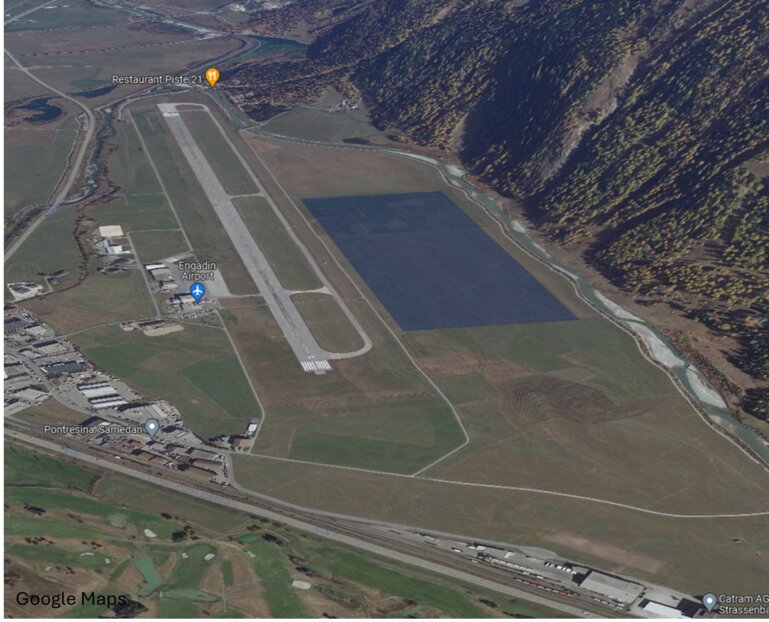 Solarkraftwerk Samedan wird verkleinert gebaut