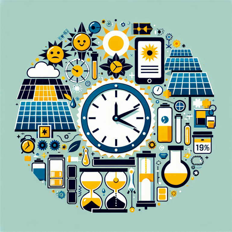 Illustration: Zeit und erneuerbare Energie.